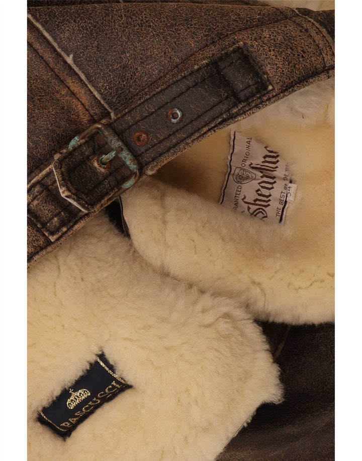 Męska kurtka Shearling Pascucci IT 54 2XL brązowa