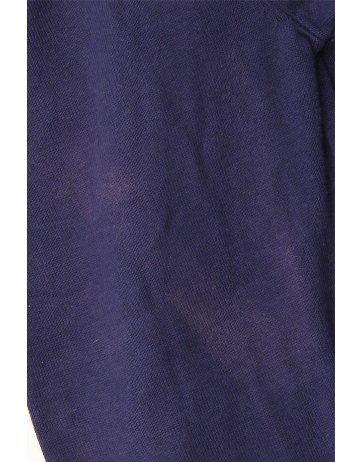 CREW CLOTHING Męski sweter zapinany na zamek, 3XL, granatowy, bawełniany