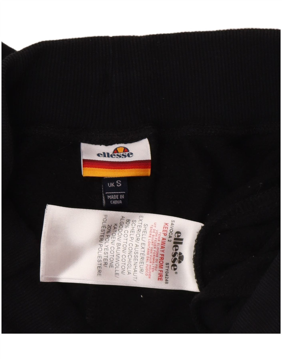 Damskie spodnie dresowe Ellesse Graphic Joggers UK 10 Small Black Cotton