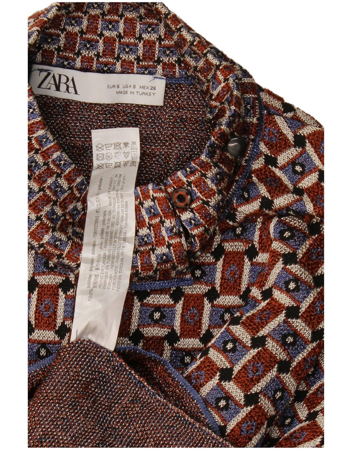 Damski sweter oversize z golfem ZARA UK 10 Small Burgundy