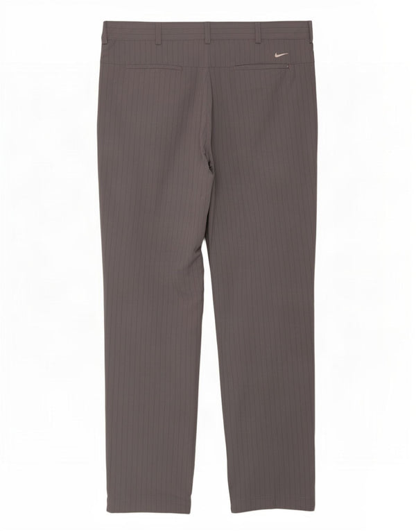 Męskie spodnie chino Nike Dri Fit Straight W36 L34 Szary poliester w prążki