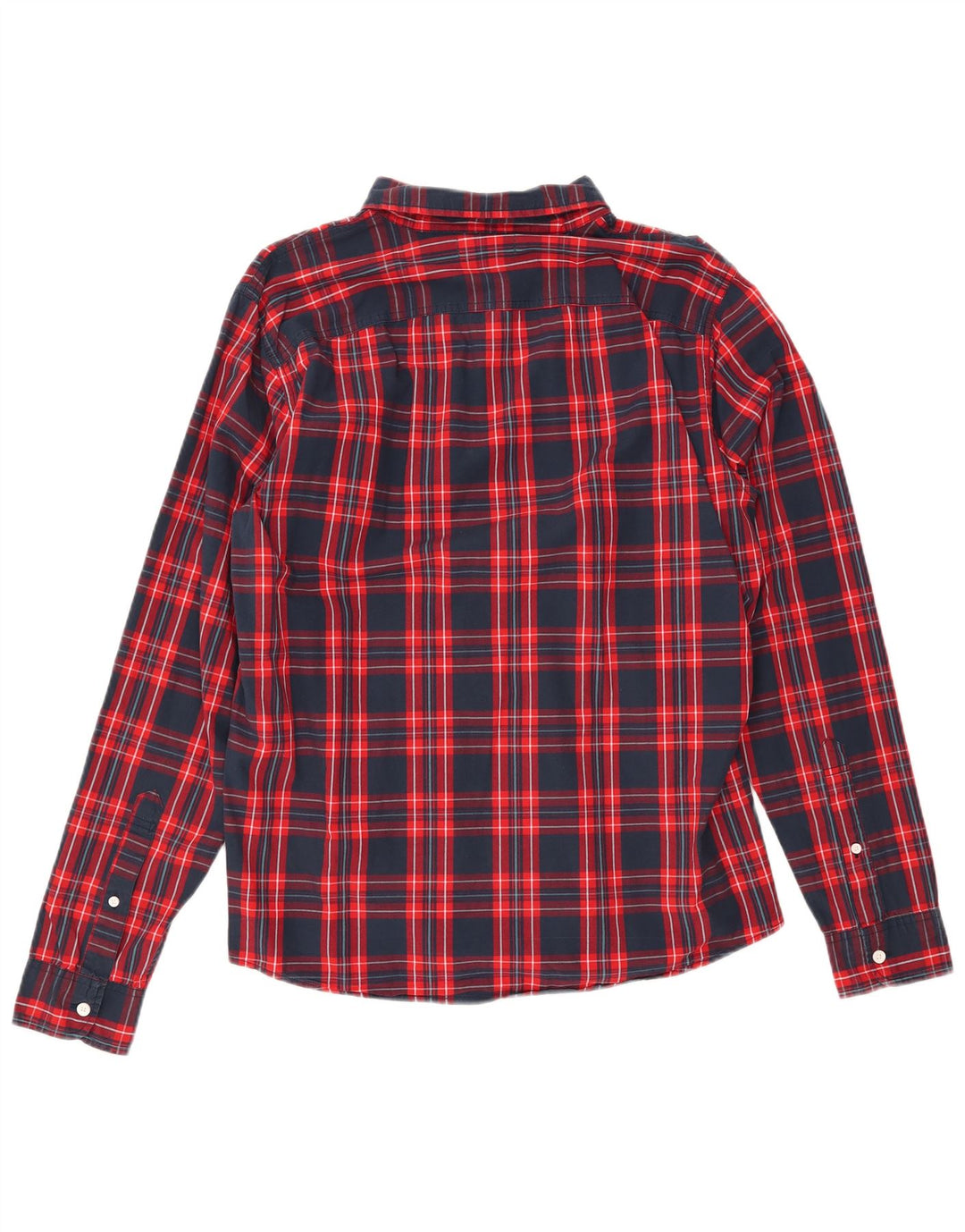 HOLLISTER Męska koszula flanelowa XL, bawełniana w granatową kratkę