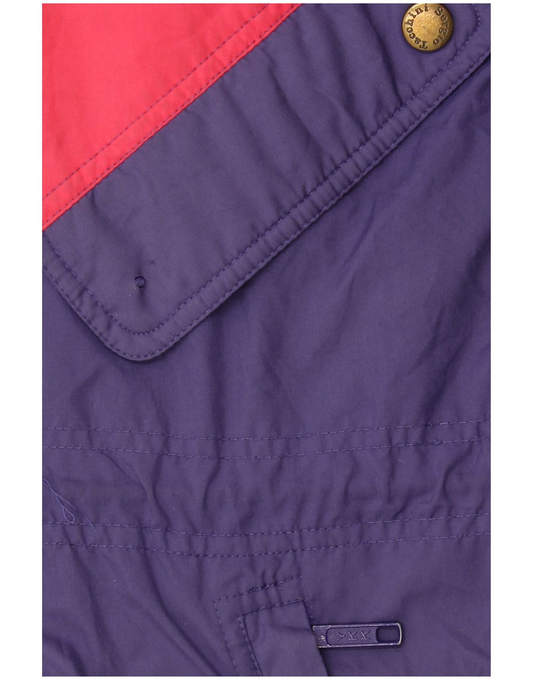 Męska kurtka narciarska SERGIO TACCHINI z kapturem UK 40, duża granatowa, z blokami kolorów