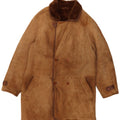 Męska kurtka shearling z podwójnymi piersiami VINTAGE UK 36 Small Brown Shearling