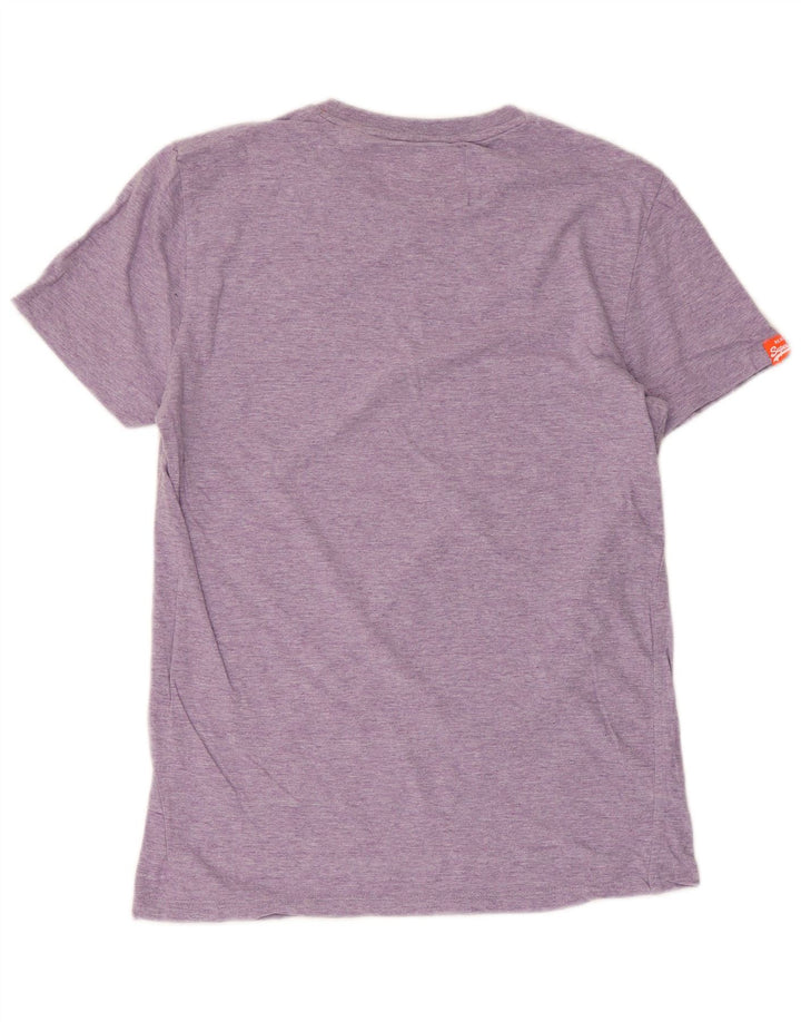 Koszulka męska SUPERDRY Top, średnia fioletowa bawełna