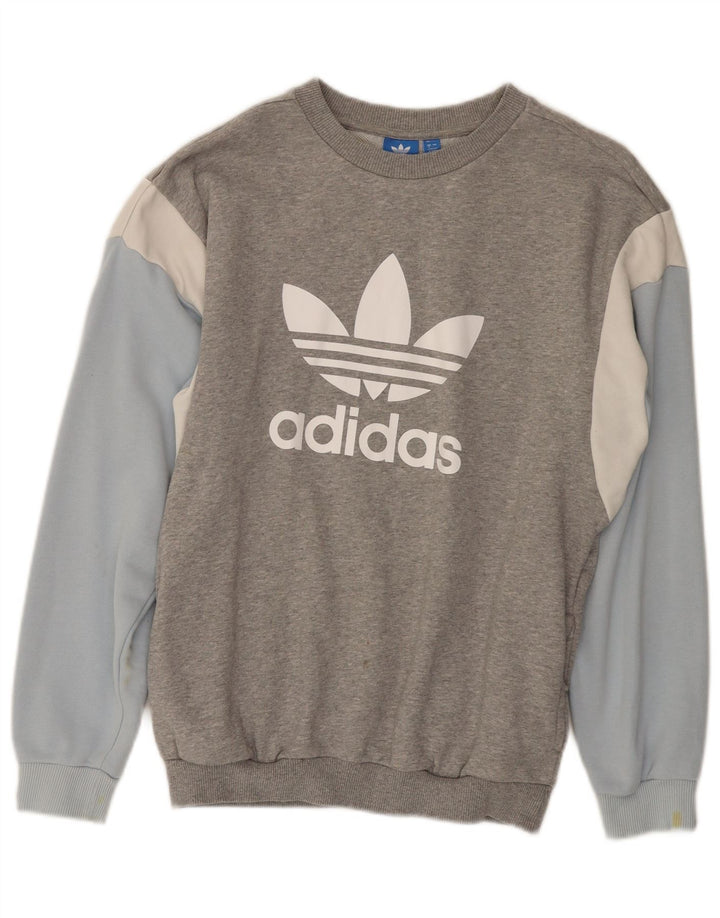 Damska bluza Adidas Graphic Jumper UK 8 Small Grey Colorblock
