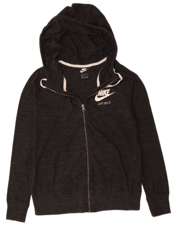 Damski sweter z kapturem i zamkiem błyskawicznym Nike UK 14 Średnioszary, bawełniany nakrapiany