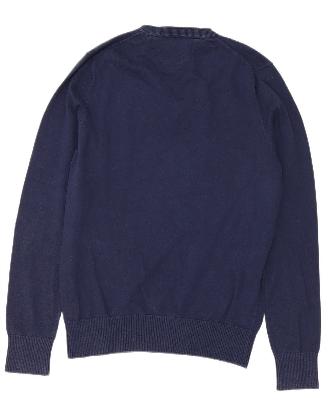 Męski sweter Tommy Hilfiger z dekoltem w kształcie litery V, średni granatowy, bawełniany