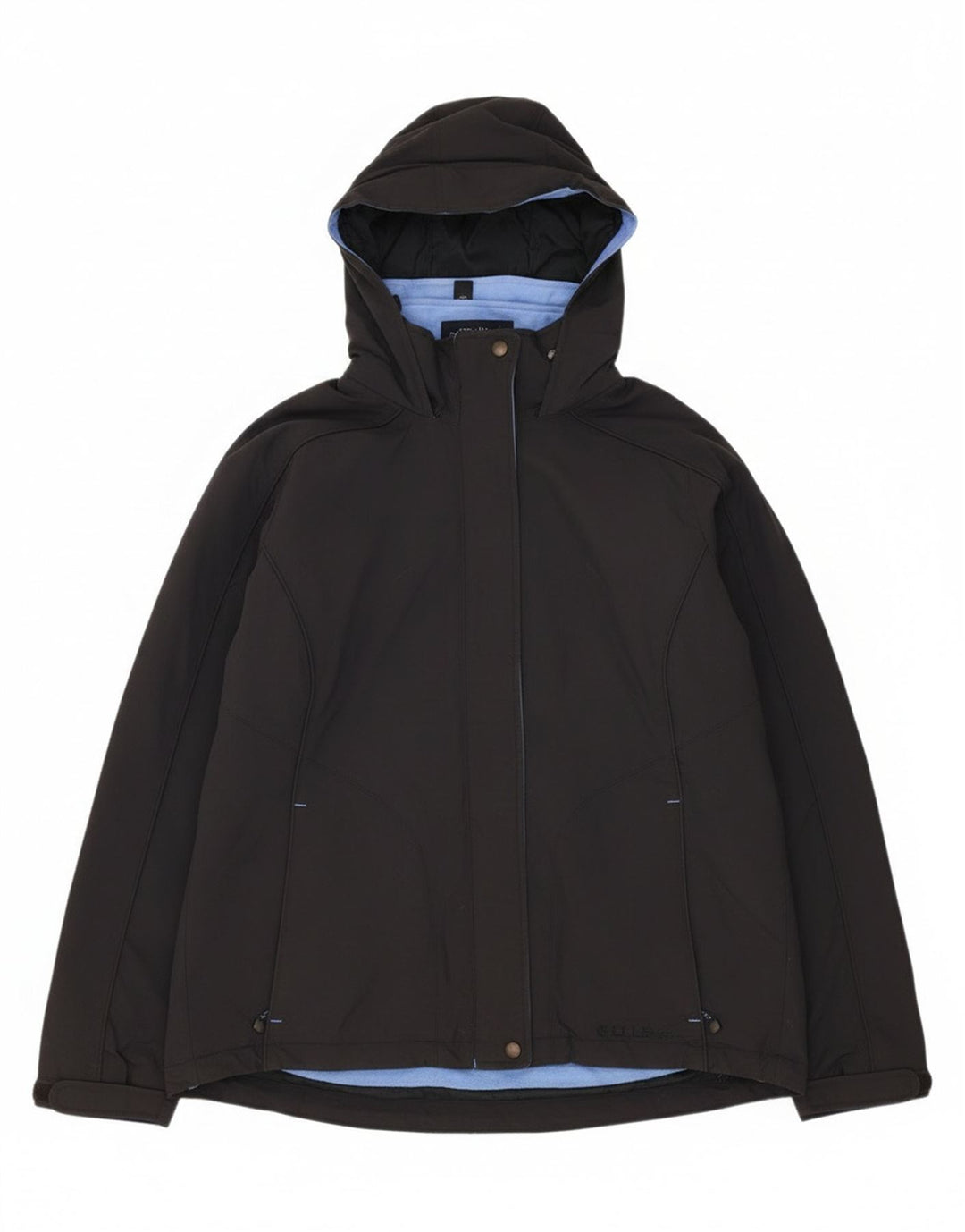 Damska kurtka wiatrówka L.L.Bean z kapturem, oversize UK 14, średnia czarna