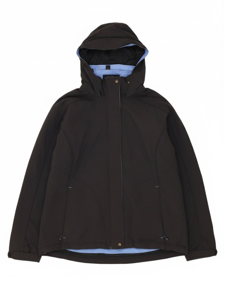 Damska kurtka wiatrówka L.L.Bean z kapturem, oversize UK 14, średnia czarna