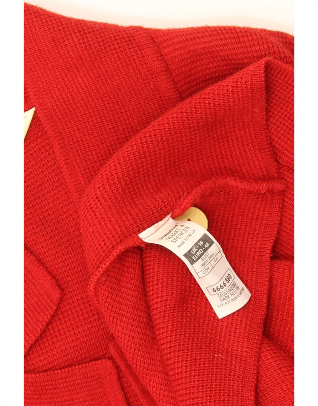 Marks & Spencer Damski sweter St. Michael Cardigan UK 16, duży czerwony