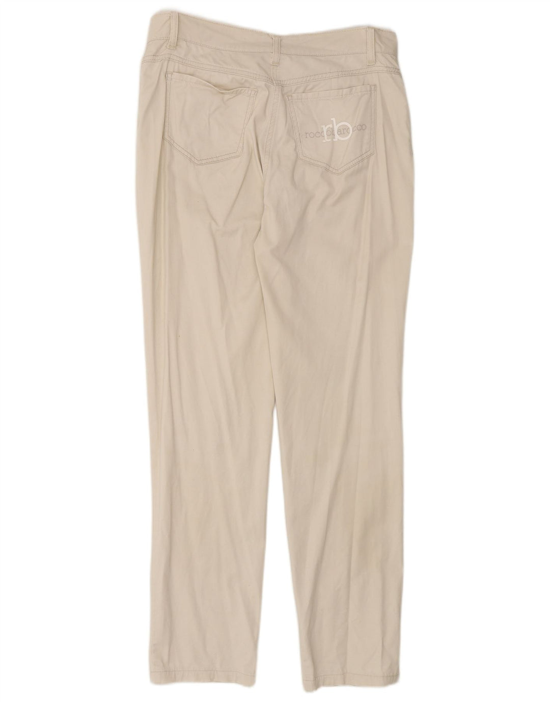 Damskie spodnie typu slim casual Roccobarocco EU 38 Medium W30 L31 Off White