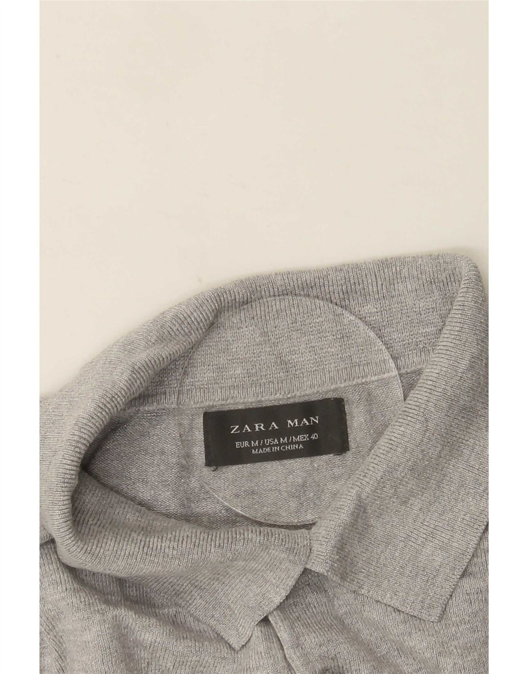 Męska koszulka polo Zara, średnioszara
