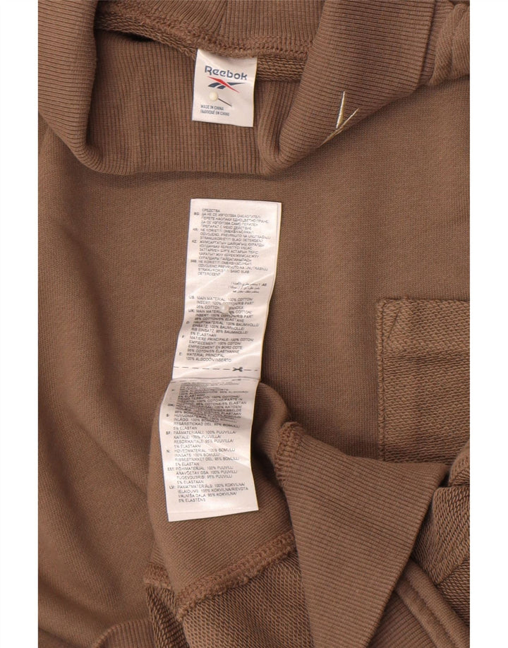 Damski sweter oversize Reebok z wywijanym dekoltem, UK 16/18, duży brązowy