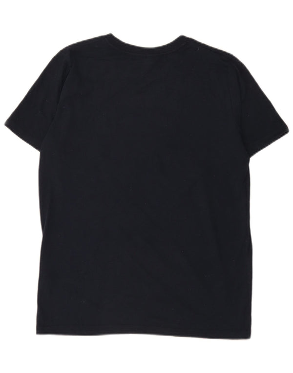 Chłopięcy T-shirt z grafiką Abercrombie & Fitch na 15-16 lat, granatowy, bawełniany