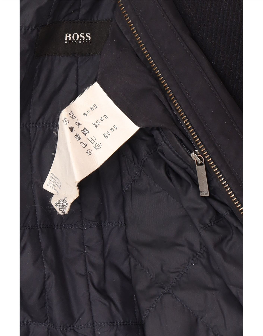 Płaszcz męski Hugo Boss EU 50, duży, granatowy, wełniany