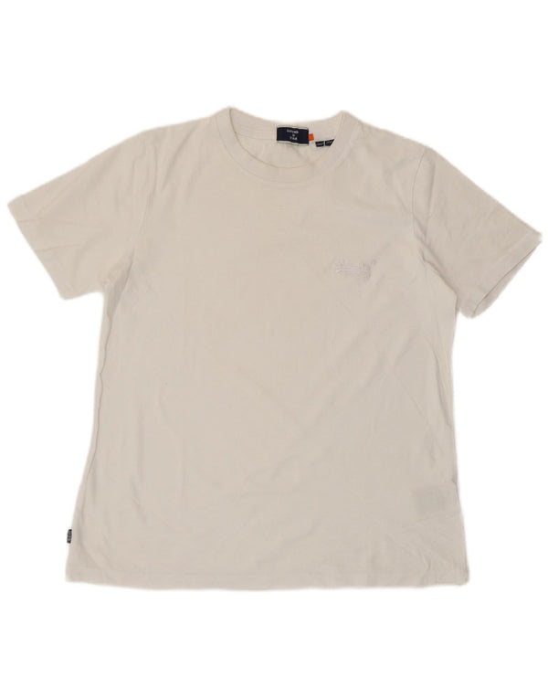 T-shirt damski SUPERDRY Top UK 8 Small, biały, bawełniany