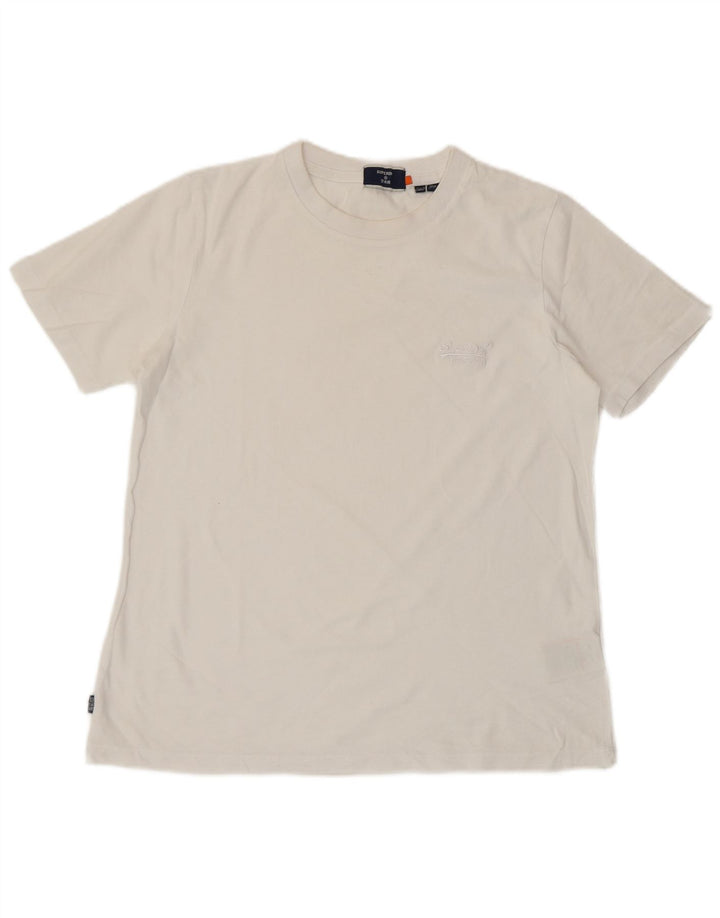 T-shirt damski SUPERDRY Top UK 8 Small, biały, bawełniany