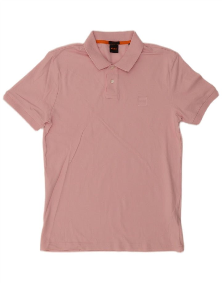Męska koszulka polo Slim Fit Hugo Boss, średnio różowa, bawełniana