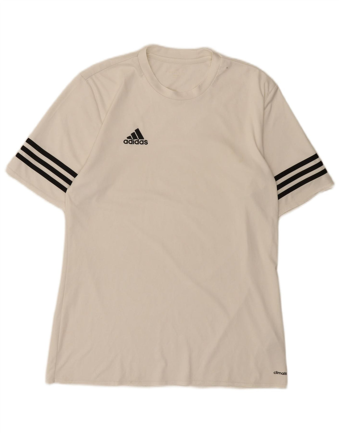 ADIDAS Mens Climalite T-Shirt Top Medium White Polyester