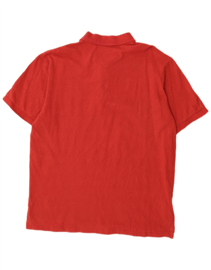 Męska koszulka polo Eddie Bauer, duża, czerwona, bawełniana