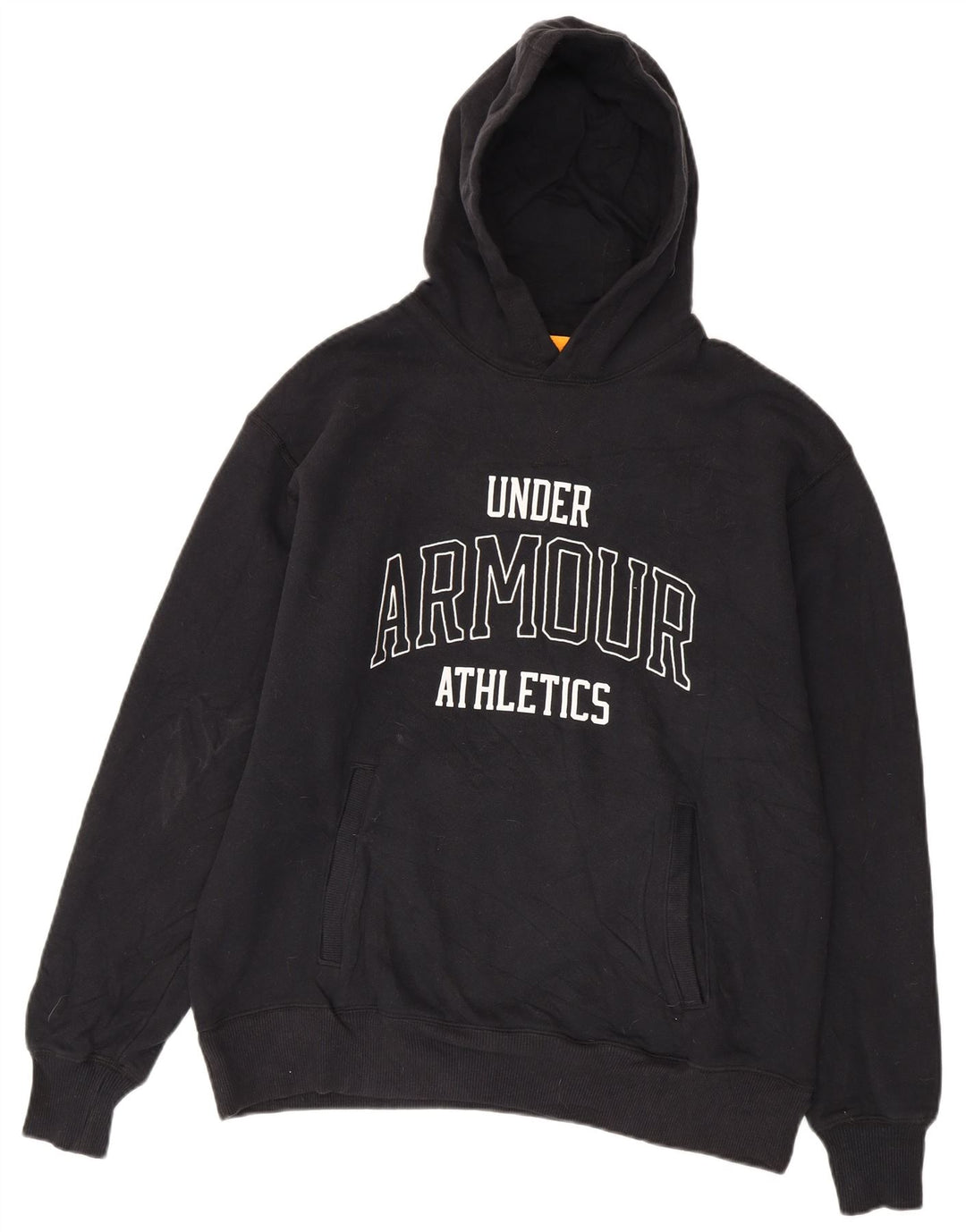 Męski sweter z kapturem Under Armour z grafiką, średniej wielkości, czarny, bawełniany