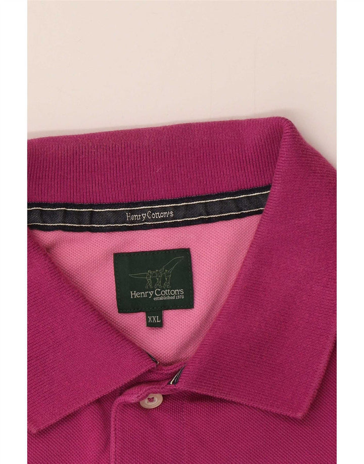 Męska koszulka polo Henry Cottons 2XL w kolorze różowym