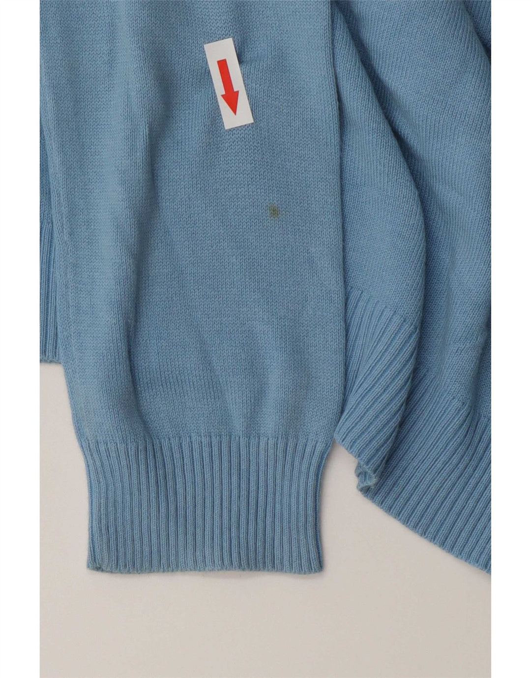 Sweter damski Zara z dekoltem w kształcie litery V, UK 12, średni niebieski, bawełniany
