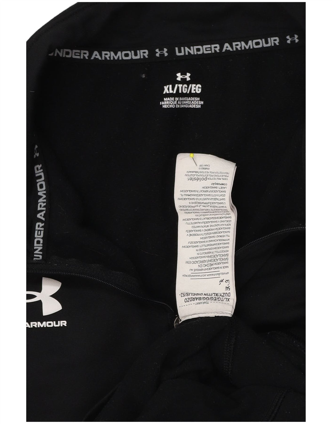 Męski dres z zamkiem błyskawicznym Under Armour XL, czarny poliester