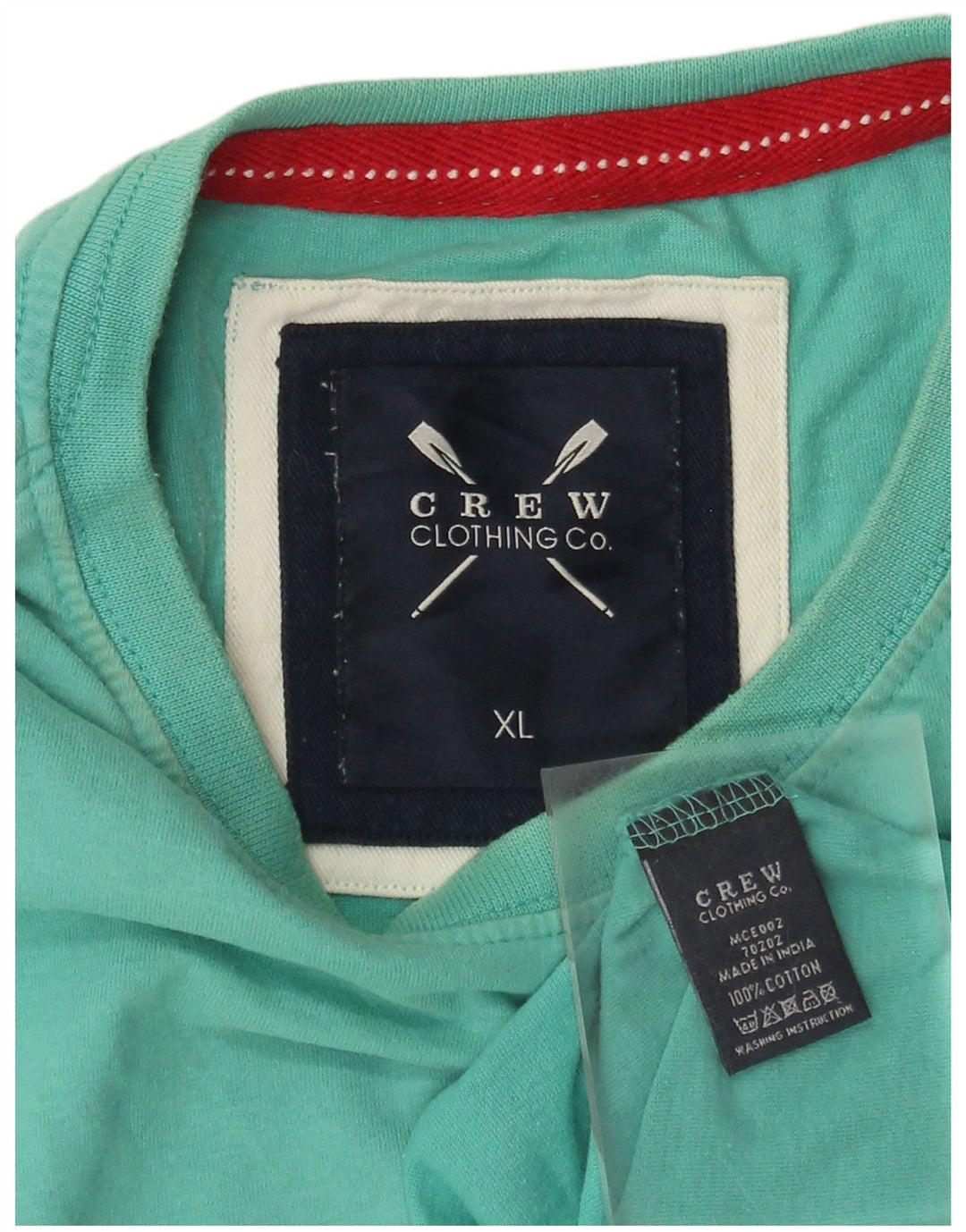T-shirt męski J. Crew Top XL, turkusowa bawełna