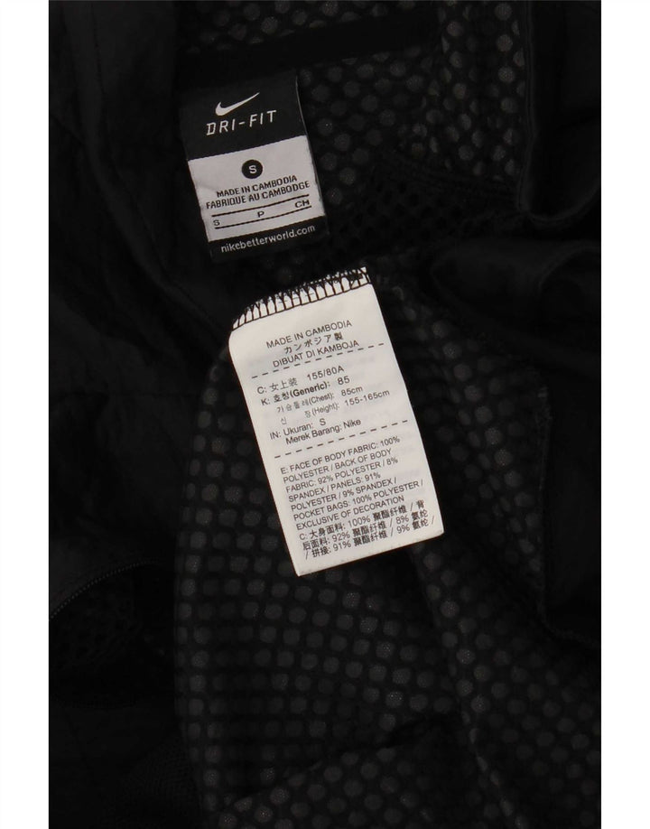 Męski dres Nike Dri Fit z zamkiem błyskawicznym na szyi, mały czarny poliester