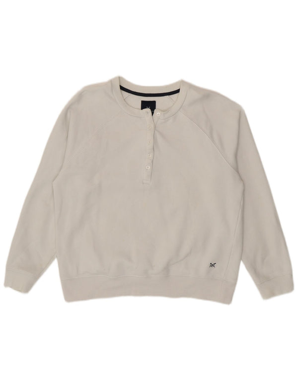 Damska bluza Crew Clothing Jumper UK 14, duża, biała, bawełniana