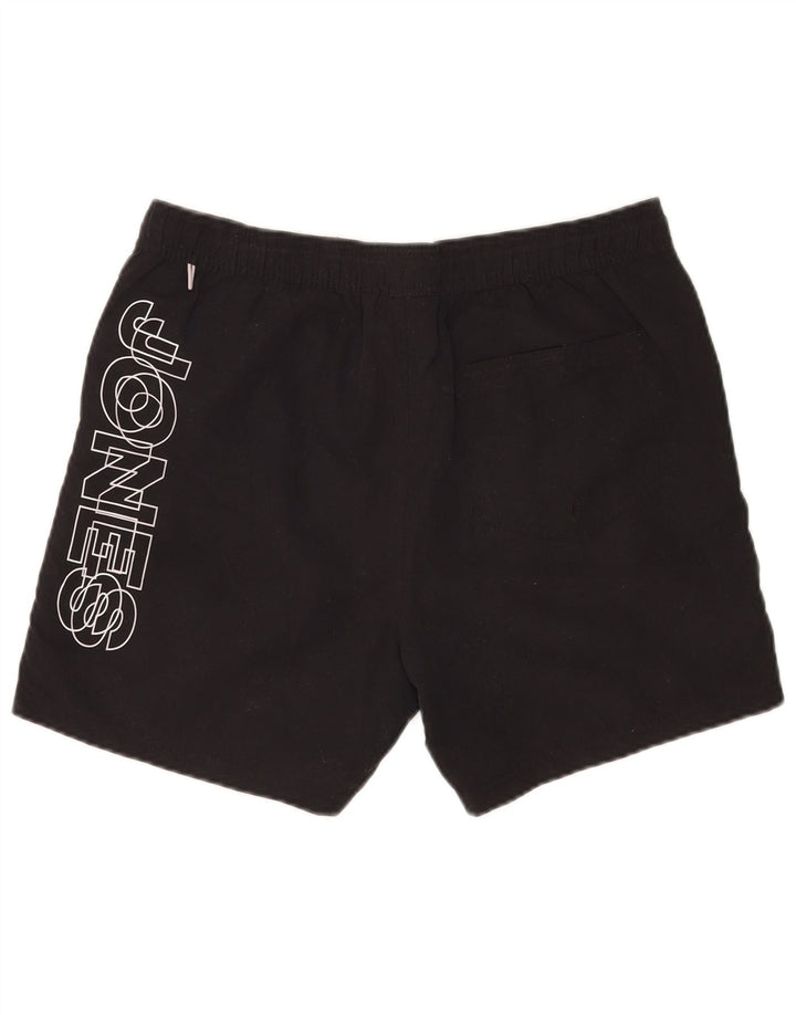 Męskie spodenki kąpielowe Jack & Jones z grafiką, średni czarny poliester