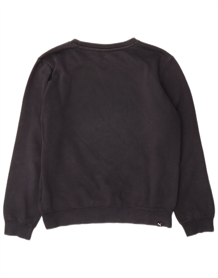 Dziewczęca bluza z grafiką PUMA, 13-14 lat, czarna bawełna