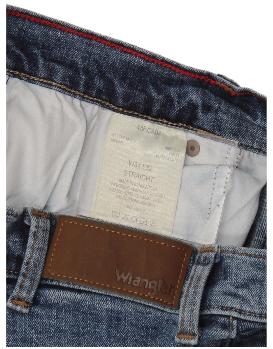 Męskie proste dżinsy Wrangler W34 L32 Niebieskie bawełniane