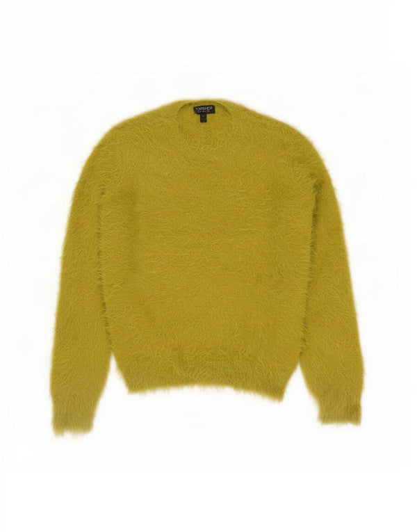 Damski sweter z okrągłym dekoltem Topshop UK 6 XS, żółty nylon
