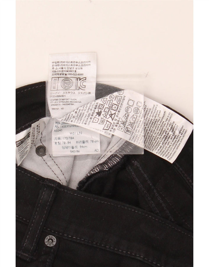 Męskie jeansy LEVI'S 540 o swobodnym kroju W31 L32, czarna bawełna