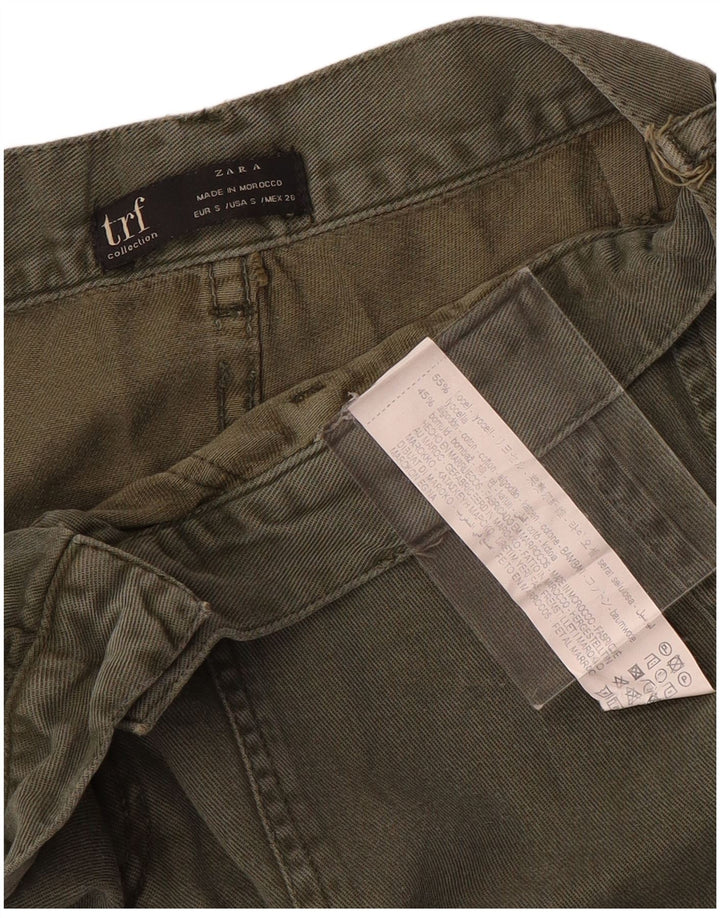 Spodnie damskie Zara Straight Cargo, małe W26 L27 Khaki