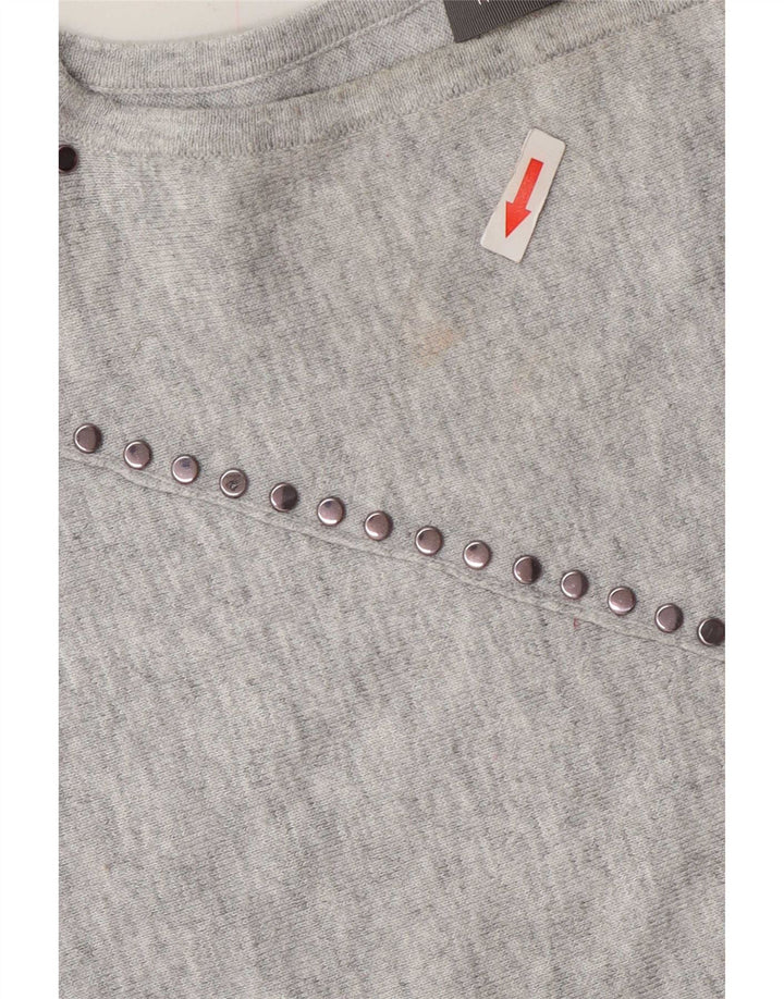 Damska bluzka oversize MINT VELVET UK 6 XS Szary, nakrapiany poliester