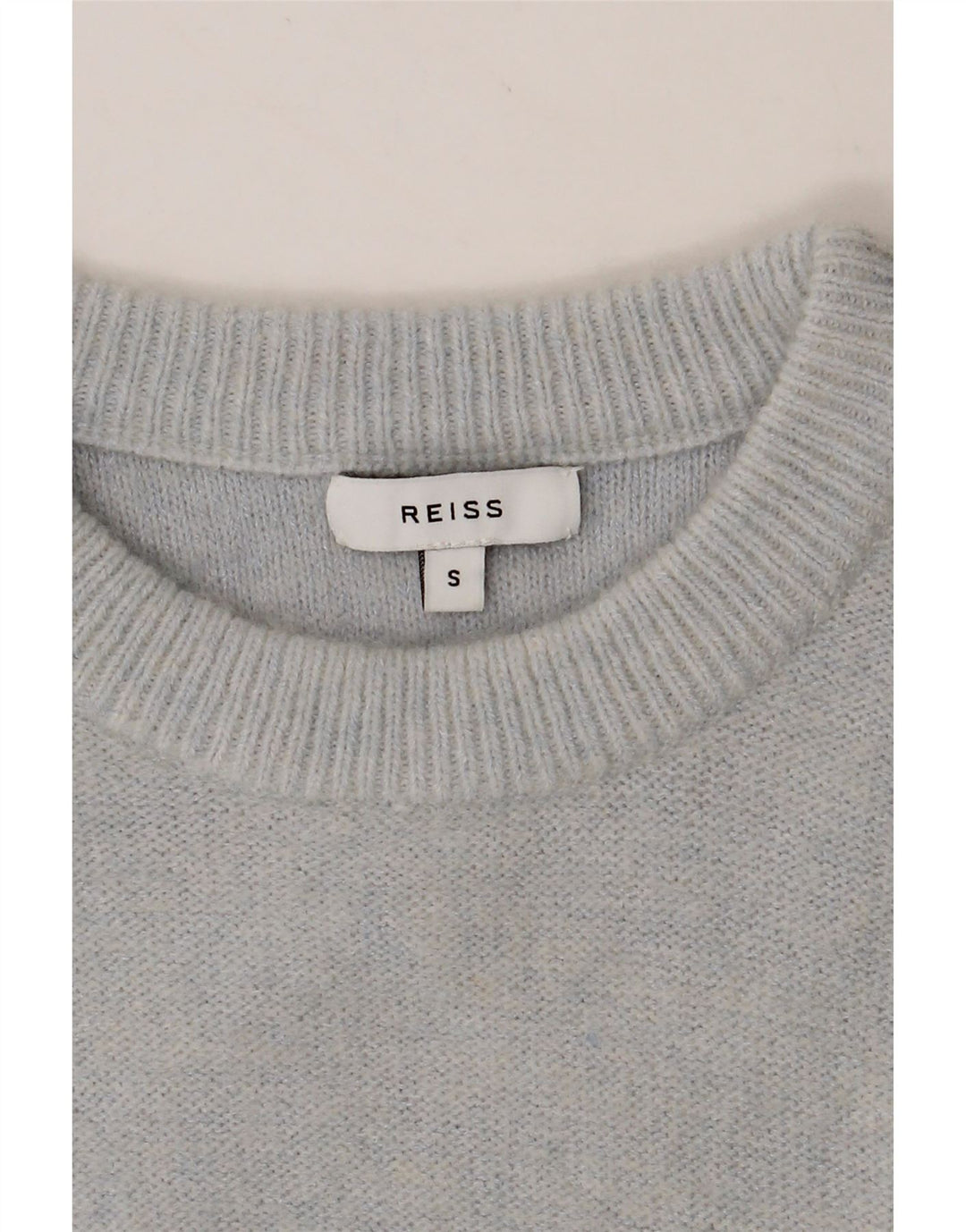 REISS Mens Crew Neck Jumper Sweater Small Blue Wool Vintage Reiss and Second-Hand Reiss from Messina Hembry 