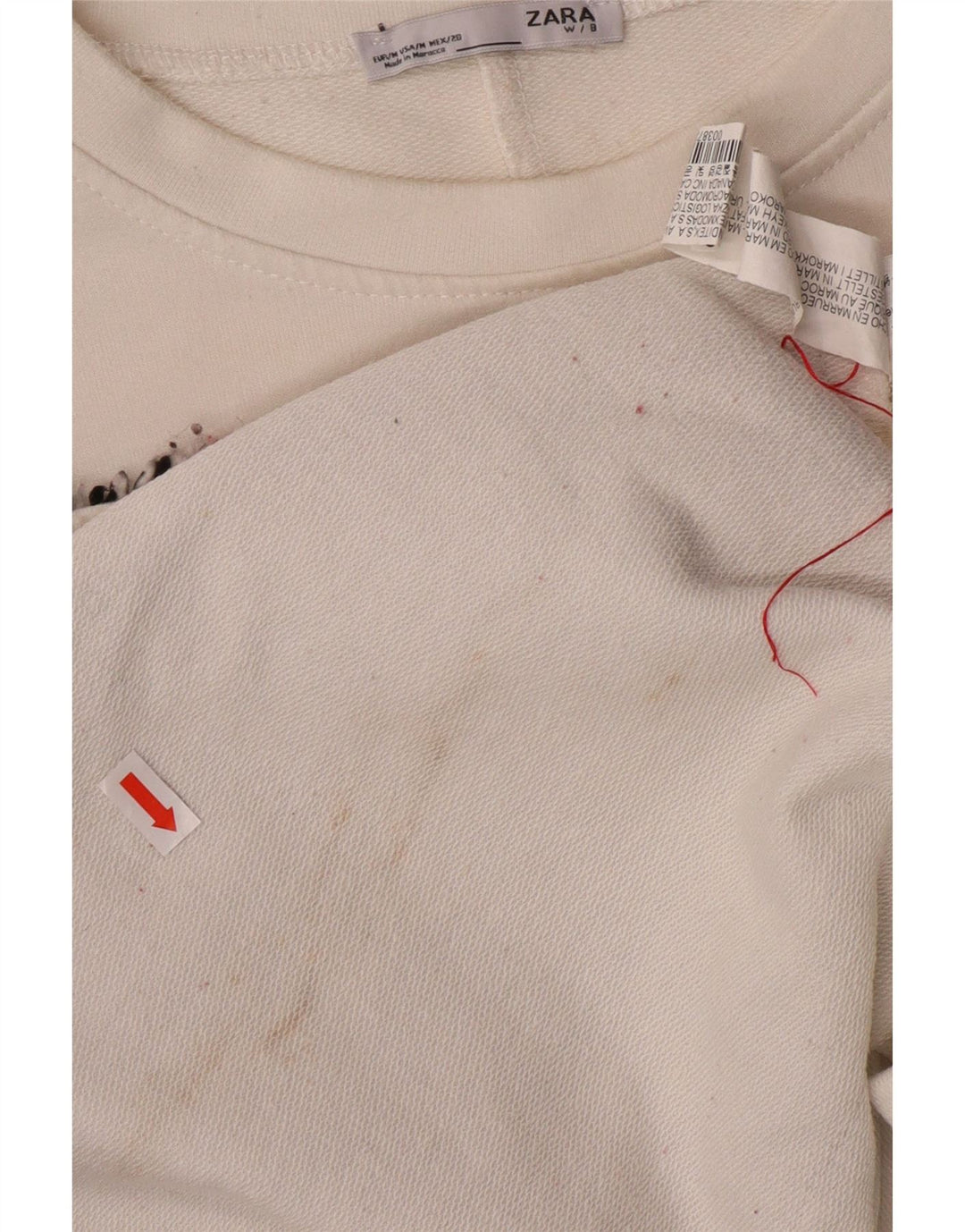 Damski sweter oversize ZARA UK 14 w kolorze średniej bieli