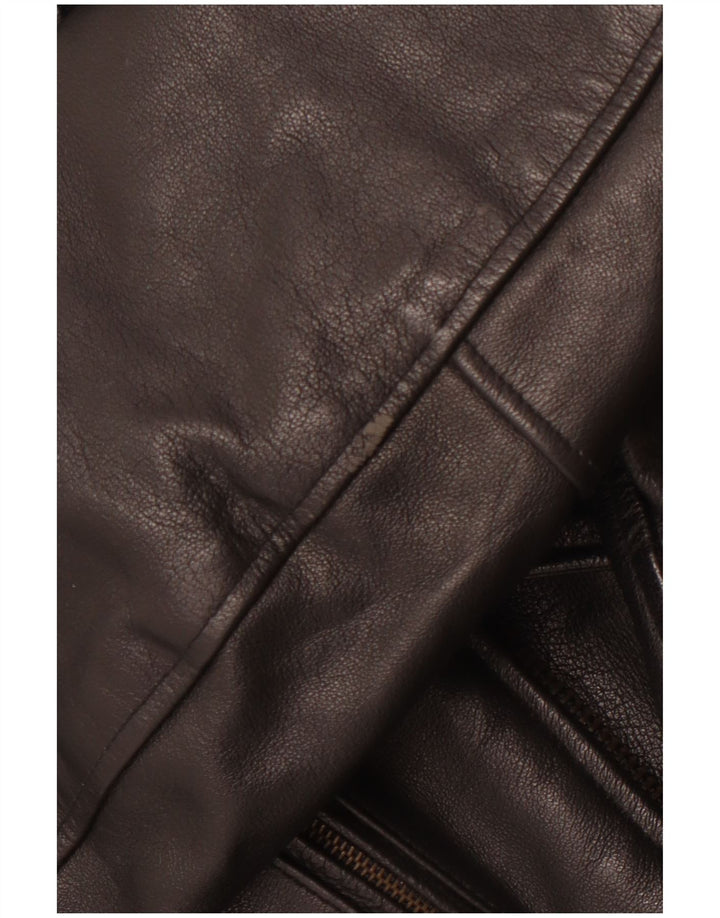 Męska skórzana kurtka motocyklowa VINTAGE UK 36, mała czarna