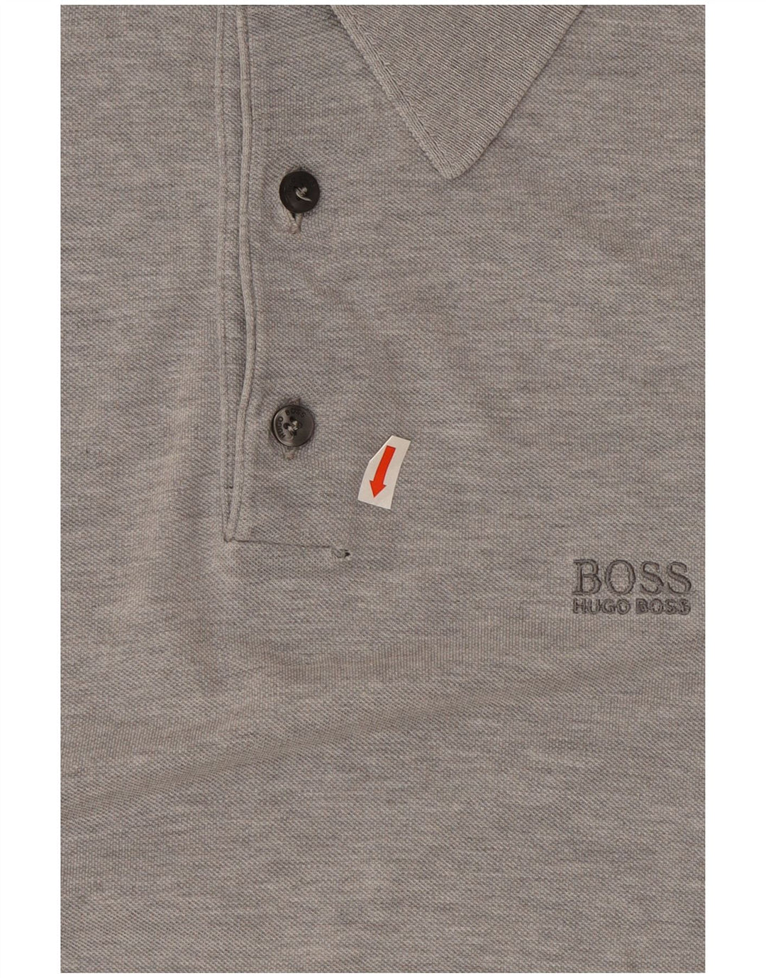 Męska koszulka polo Hugo Boss, średnia szara bawełna w cętki