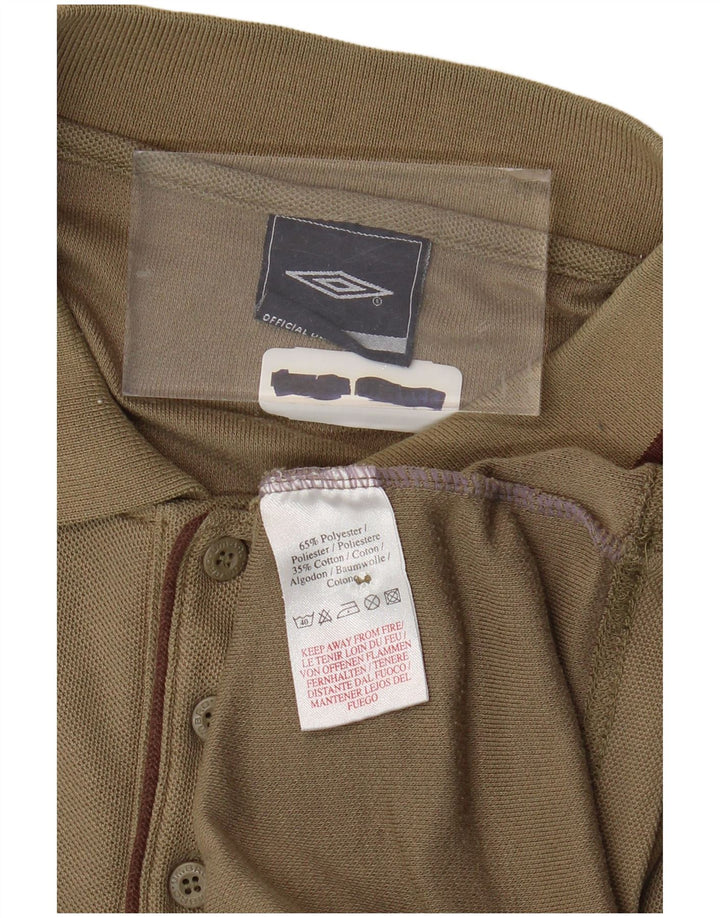 Męska koszulka polo UMBRO, duża, khaki, poliester
