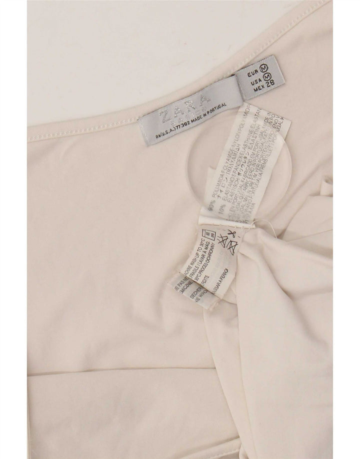 Damski top na ramiączkach Zara UK 12, średni beż, nylon