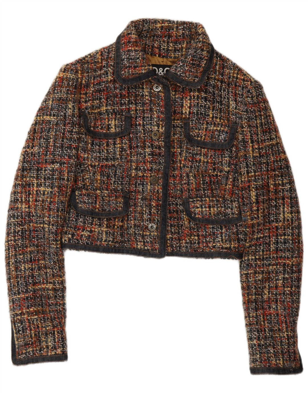 Damska marynarka DOLCE & GABBANA UK 12, średnia, wielokolorowa, nakrapiana