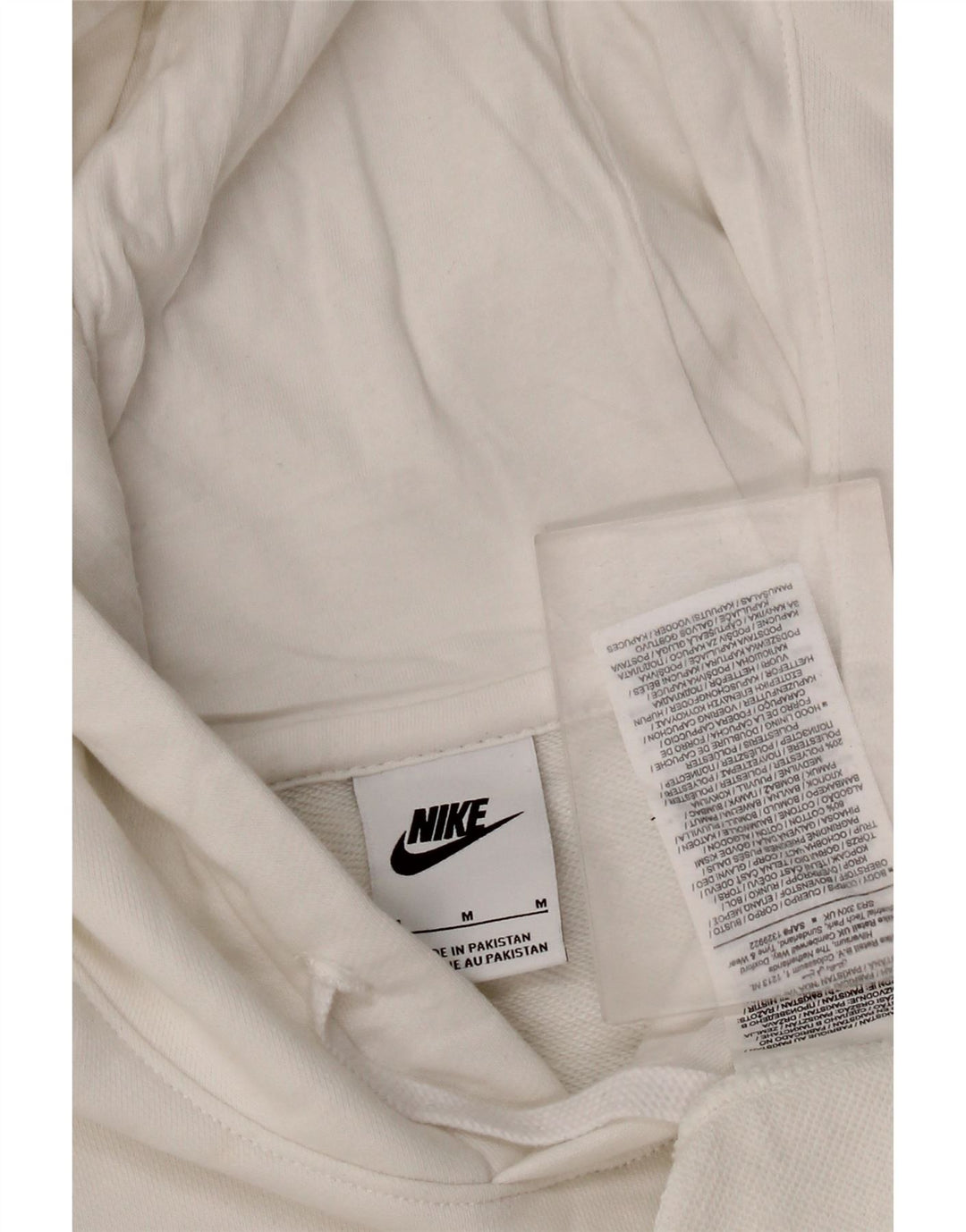 Męska bluza z kapturem Nike, średnia, biała, bawełniana