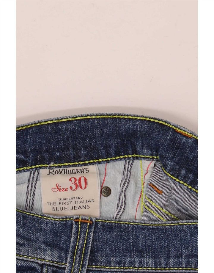 Damskie jeansy slim Roy Rogers W30 L34 Niebieskie bawełniane
