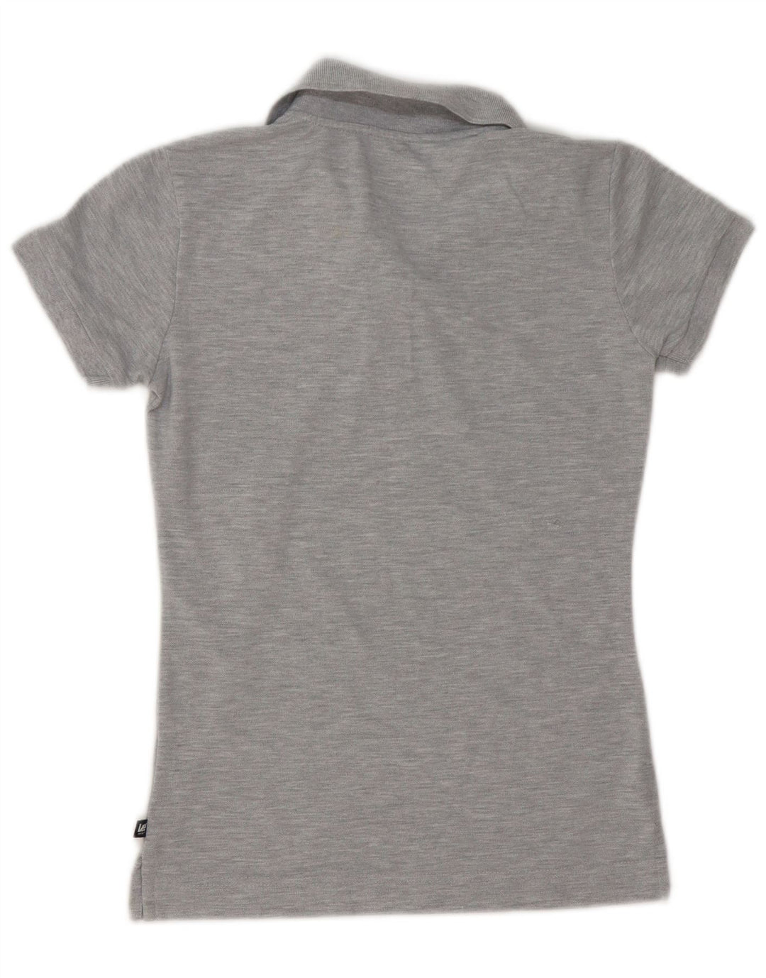Damska koszulka polo Lee UK 12, średnia szara bawełna w plamki