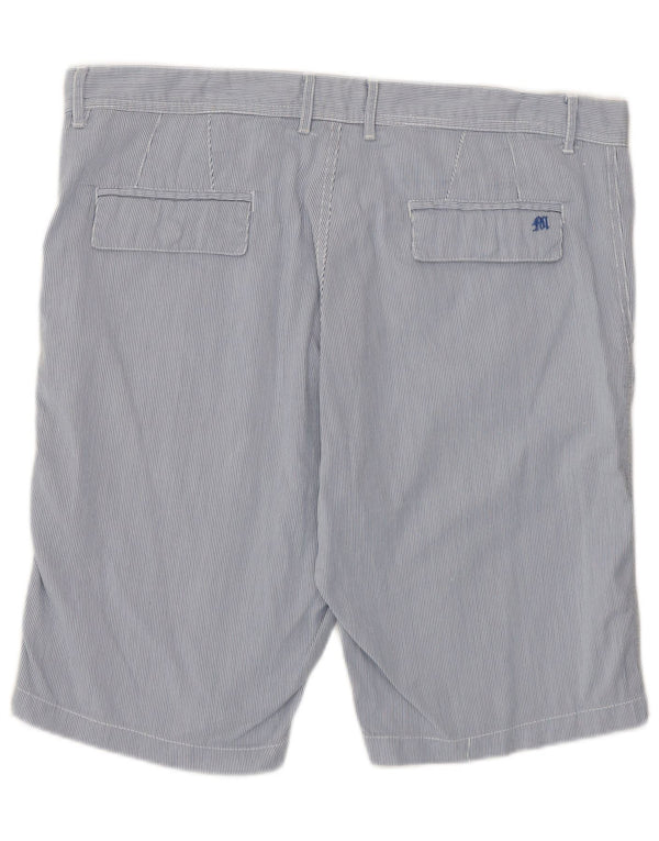 Męskie spodenki chino w stylu vintage W38 XL Niebieskie bawełniane prążki